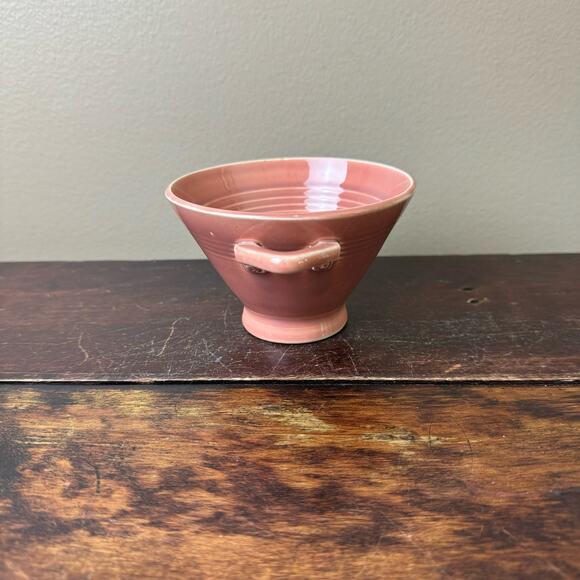 Vintage 1940s Harlequin Homer Laughlin Rose Sugar Bowl‎ Art Deco Handles - Picture 5 of 6